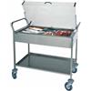 Carrello inox con 8 piastre eutettiche per dolci, formaggi, salumi e antipasti. Dim.cm. 108x57x104H