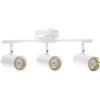 M LEDME Lampadario da soffitto 3 faretti Bianco 3 x GU10 orientabili M LEDME