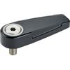 Halder 24100.0152 Chiusura a Torsione, Nero, d1=M8 / schwarz