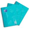 Oxford Touch - Blocco note A4 a righe con doppio margine, 80 fogli, confezione da 3, colore: verde acqua