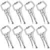 Kurtzy Set Pinze Autobloccanti in Metallo da 13,3 cm, Vite Regolabile e Cuscinetti Girevoli (8pz)- Kit Pinze Saldatura Morsetti da Falegname a Sgancio Rapido -Pinza Autobloccante per Fai da Te e Hobby