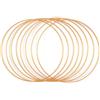 Vaessen Creative Metallring 8 Stück, Gold, Spannring Ø25 cm aus 3 mm Metalldraht, 11015-004, golden