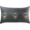 Riva Home Evans Lichfield Federa per Cuscino con Ape Dorata, Velluto, Grigio, 30 x 50cm