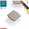Elleci Office ONDA Pouf con base a 4 gambe verniciato bianco rivestimenti tessuto ONE class 1 IM