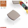 Elleci Office ONDA Pouf con base a 4 gambe verniciato bianco rivestimenti TESSUTO KING FLEX class 1 IM