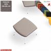 Elleci Office ONDA Pouf con base a 4 gambe verniciato bianco rivestimento tessuto MINI class 1 IM