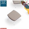 Elleci Office ONDA Pouf con base a 4 gambe verniciato bianco rivestimento pura Lana vergine Class 1IM