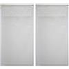 LINDER 0169/11/427 - Coppia di Tende Kaolin, con Passante per astina, Colore Bianco Trasparente, 50% Poliestere, 50% Lino, Bianco, 45X90