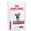 Royal Canin Veterinary Diet Set risparmio! 24 x 85 g Royal Canin Veterinary Alimento umido per gatti - Renal - Pollo
