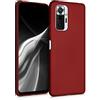 kwmobile Custodia Compatibile con Xiaomi Redmi Note 10 Pro Cover - Back Case Morbida - Protezione in Silicone TPU Effetto Metallizzato rosso scuro metallizzato