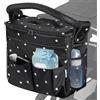 Orzbow Borsa per Passeggino Grande,Impermeabile Organizer Passeggino con Porta Biberon,Multifunzionale Borsa Carrozzina con Divisorio Rimovibile,Fodera Isolata e Capacità di 22L (Grigio)