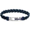 Tommy Hilfiger Jewelry Bracciale in Pelle Intrecciata da Uomo - Disponibile in Blu o Nero