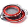 ZUOFENG Scolapasta in Silicone Pieghevole, Cucina Pieghevole sopra Il Lavandino del Silicone Colander/Setacci, Rispettoso Dell'ambiente Non Tossico Facile da Pulire, Lavabili in Lavastoviglie