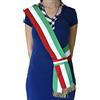 Furlanis T2099_2V25_32 Fascia Sindaco Tricolore a Nodo Scorrevole, Bandiera Italiana, 100 mm x 2.25 m