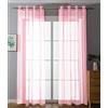Gardinenbox 203322 - Set di 2 tende trasparenti con occhielli, chiusura a nastro, 175 x 140 cm (altezza x larghezza), rosa chiaro, 203322