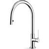 Newform - Maki Miscelatore monocomando per lavello con bocca girevole doccia estraibile a scomparsa - 71845