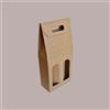 LUCGEL 10 Pz Scatola Confezione Regalo Porta 2 Bottiglie Olio Vino 750 ml in Carta Avana Liscio 180x90H385mm