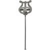 GEWA Porta spartiti da marcia - Nichelato - Piccola Lira - 1 Pulsante - Lunghezza asta 14cm
