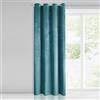 Eurofirany Pierre Tenda Velluto - Soggiorno Camera da Letto Moderno Classico Occhielli in Metallo 1. 215 g/m², Poliestere, Turchese Chiaro, 140 x 250 cm