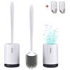 Meiyijia Scopino, Morbido Bagno in Silicone Set di spazzole per Toilette Bianco, Foro di Ventilazione, Montaggio a Parete, 1 Pezzi