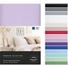 VEL VET HOME VelvetHome Premium Lenzuolo con Angoli Una Piazza e Mezza 140x200 cm Lenzuola 1 Piazza e Mezza Francese in 100% cotone con elastico di prima qualità Lenzuolo sotto con Angoli 140 x 200 Lilla