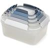 Joseph Joseph Nest Lock Set 5 Contenitori Ermetici per Alimenti, Contenitore in Plastica con Coperchio, Portapranzo, Blu