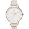 Olivia Burton Orologio Analogico al Quarzo da Donna con Cinturino in Pelle Grigio - Ob16Es13