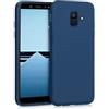 kwmobile Custodia Compatibile con Samsung Galaxy A6 (2018) Cover - Back Case per Smartphone in Silicone TPU - Protezione Gommata - blu marino