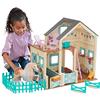 KidKraft Sweet Meadow Scuderia Giocattolo con Cavallo, Casa delle Bambole in Legno con Accessori e Mobili Inclusi, Casa a 2 Livelli di Gioco, Giocattolo per Bambini 3+ Anni, 63534