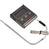 Metaltex Termometro Digitale da Cucina con sonda e Timer, Acciaio Inox, Grigio, 20 x 20 x 6 cm