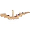 Relaxdays Cestino Cucito Piccolo Bambù Scatola Box Vuoto Porta-cucito Apribile con Coperchio HLP: 20x24x13,5 cm Beige
