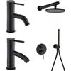 PAINI RUBINETTERIE Paini Cox Open NERO set rubinetteria lavabo, bidet e doccia