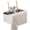CALITEX OMBRA Rettangolare Poliestere Tovaglia Damascata, 150 x 300 cm, Bianca