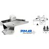 PIMAR MUSONE DI PRUA IN ACCIAIO INOX 328 X 100 MM ACCESSORI BARCA NAUTICA ANCORA 12KG