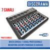 MIXER CONSOLE 7 CANALI PROFESSIONALE MICROFONO USB BLUETOOTH MP3 DJ KARAOKE LIVE
