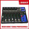 MIXER AUDIO 7 CANALI PROFESSIONALE USB CON ECHO DELAY DJ KARAOKE PIANOBAR LIVE