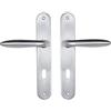 Bricard 984050 - Set di maniglie zamak su piastra per camera, porta interna, colore: Argento