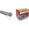 Fischer D-SDX Punta trapano 10 mm Cilindrica a Quattro Taglienti, per Muro Calcestruzzo e Pietra, Placca al carburo di tungsteno & 25 Tasselli Duopower con Vite, 8 x 40 mm, per Muro pieno