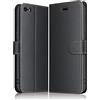 ELESNOW Cover per iPhone 6 Plus / 6s Plus, Flip Wallet Case Custodia per iPhone 6 Plus / 6s Plus (Nero)