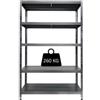 Grima Scaffale 5 ripiani in metallo grima maciste grigio portata 260 kg 120x60x195 cm
