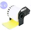 BROTHER COMPATIBILE BROTHER ROTOLO continuo ETICHETTE di pellicola NERO su GIALLO 62mm x 15.24mt COMPATIBILE - DK-22606