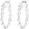 Elli Donna-Orecchini a cerchio in argento Sterling 925 0308650513