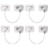 bangminda 4PCS Chiusura di Sicurezza per Bambini con Chiave Cavo Limitatore Apertura per Porta Frigo Armadio Cassetto Serratura di Sicurezza per Armadi Cucina Cassetti Serratura Blocca Finestre Scorrevoli Porte