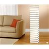 Trango ASIA lampada a stelo di design 1215L in carta di riso, fatta a mano, in bianco, con aste decorative, 2 lampadine LED E14, altezza: ca. 125 cm, lampada per soggiorno, lampada da terra