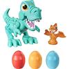 Play-Doh Hasbro Dino Crew - Il T-Rex Mangione, Dinosauro Giocattolo con Suoni da Dinosauro e 3 Uova, Bambini dai 3 Anni in su
