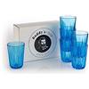 Buddy´s Bar - Set di 6 bicchieri in plastica Tritan di alta qualità, 0,2 litri, senza BPA, effetto cristallo, infrangibili, riutilizzabili e lavabili in lavastoviglie, 200 ml, blu