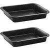 Grizzly, 2 Pirofile piccole con rivestimento antiaderente e bordo con manico, possono essere usate anche come teglia per lasagne, arrosto o tortiera