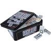 Engelhart - 250103 - Grande Domino Colorate in Scatola di Metallo, Gioco Tattica per Bambini e Adulti (Doppio 12)