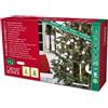 Konstsmide 1165-000 / Catena per albero LED slim line 10 piccole candele con supporto ed interruttore / 10 diodi bianco caldo / 4.5V trasformatore da interno/cavo verde