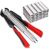 MUYIRTED Set Di Pinze Per Anelli Di Maiale E 2500 Pezzi C-Tipo Clip, Pinza Per Recinzione Animali Domestici Di Pollo Gabbia Filo, Rete Metallica Per Recinzioni Riparazione Strumenti Manuali